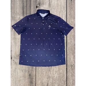 LevelWear Golf Polo Shirt Mens Size 2XL Short Sleeve Navy Blue Athletic